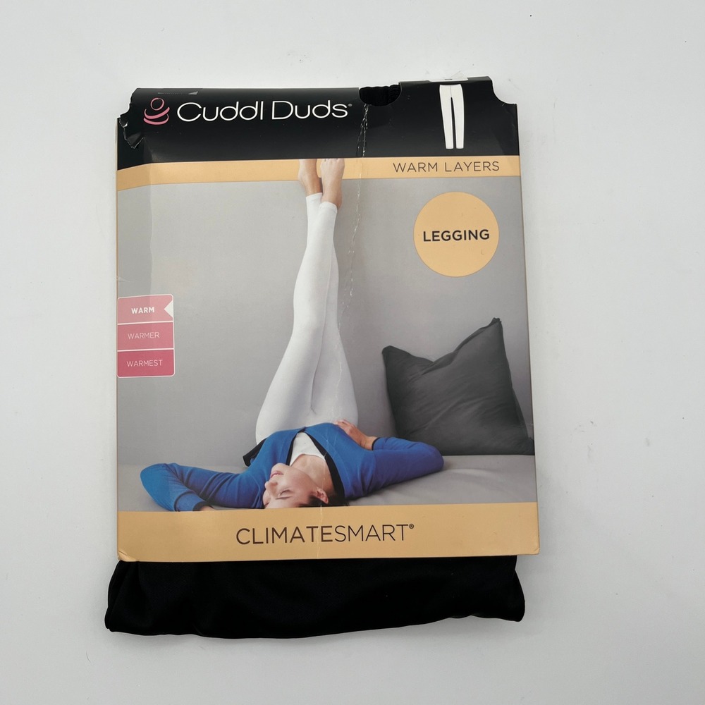 Cuddl Duds Legging Women Small Black Climatesmart Warm Layers‎ CD8628641 Solid
